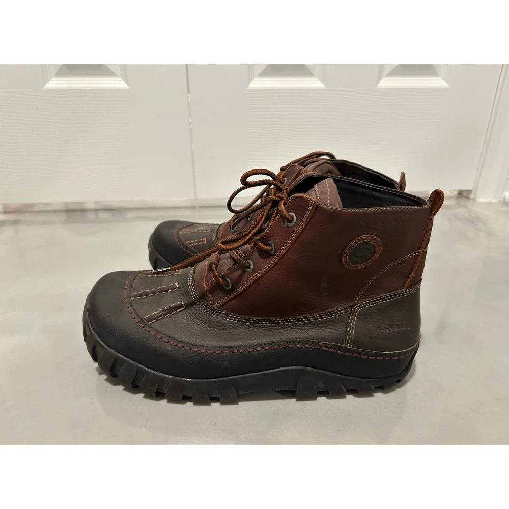 Earth Shoes Explorer Sandston Mens Brown Leather Thinsulate Duck Boots Size 13‎